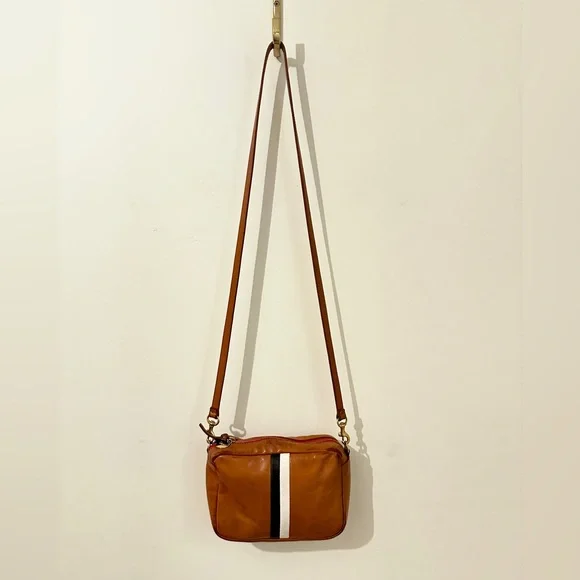 Clare V. MIDI SAC natural with stripes + strap - Picture 1 of 11